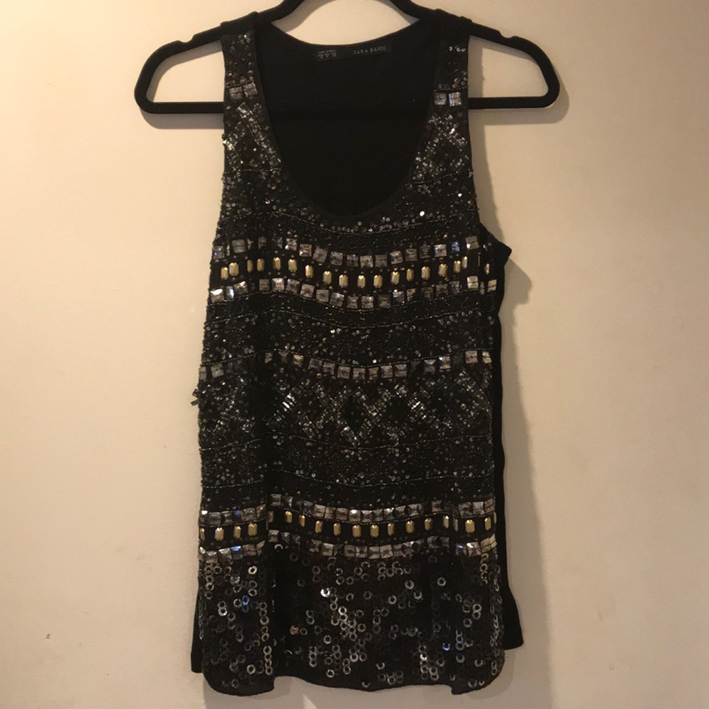 Zara Beaded Tunic tank